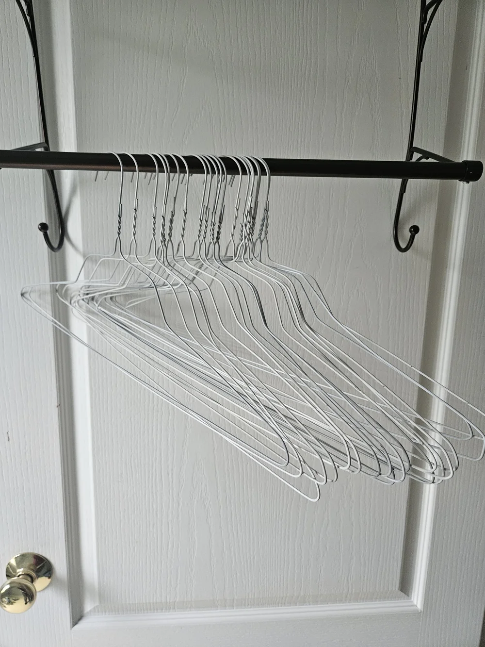 White Metal Wire Hangers - Pack of 20